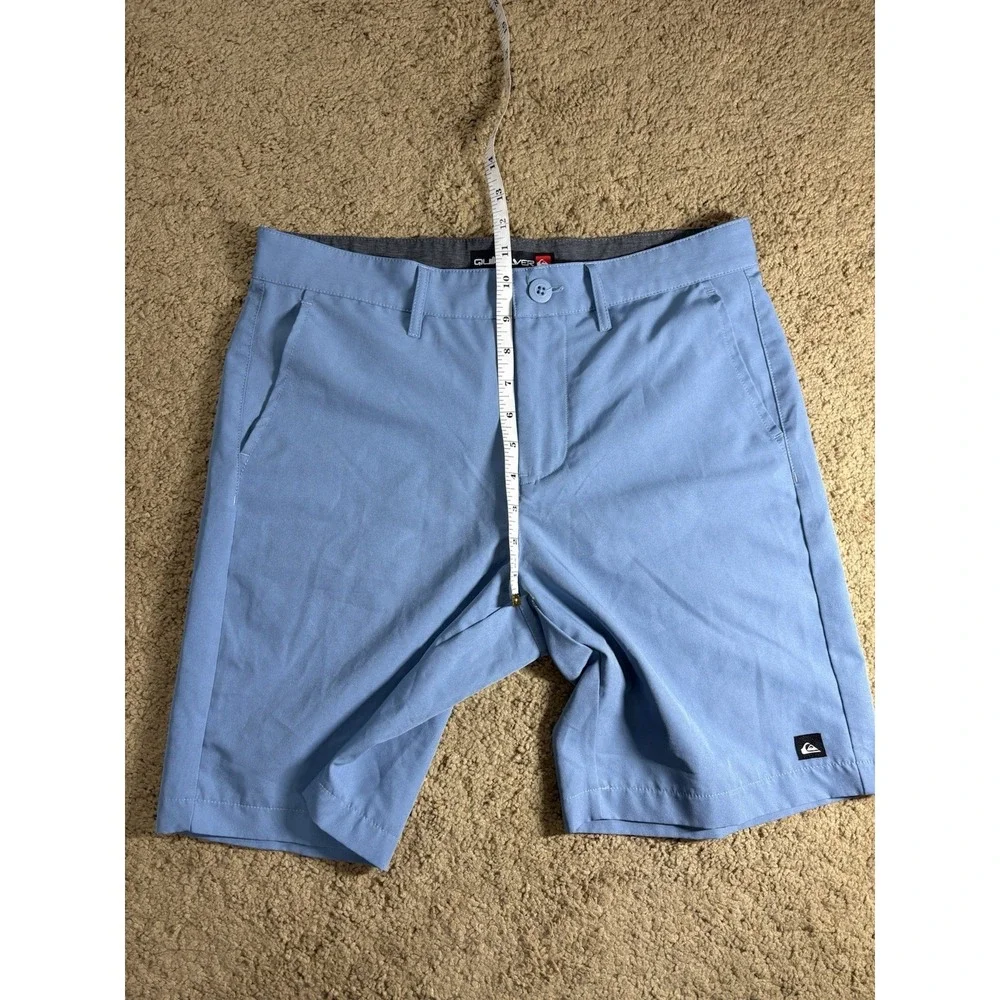 Quicksilver Hybrid Shorts Men 30 Light Blue Lightweight Breathable Stretch UPF50